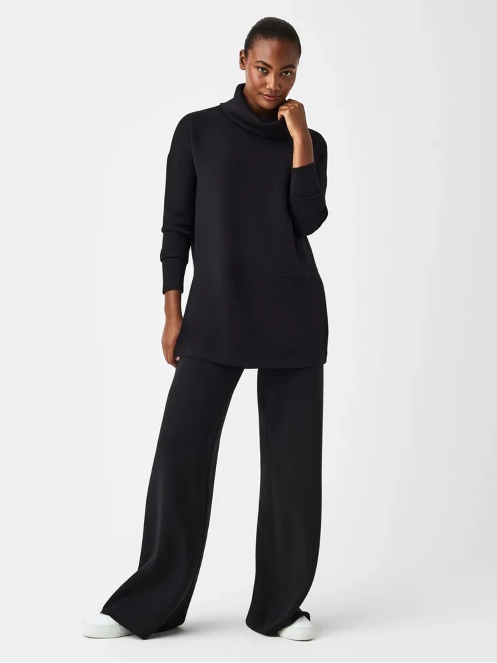 SPANX AirEssentials Black Turtleneck Tunic Sweatshirt Women’s XL